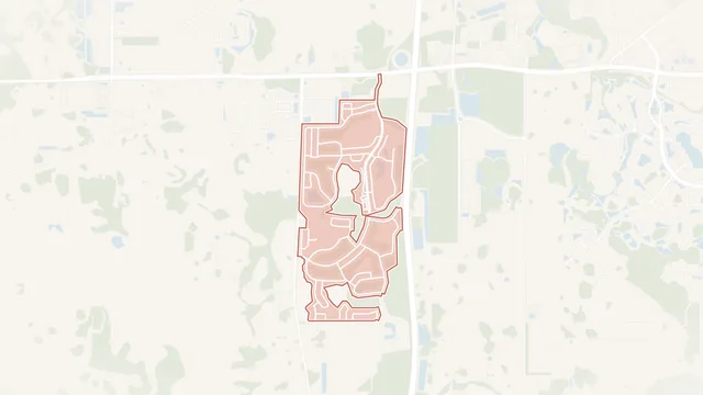 Map of Tampa Bay Golf and Country Club