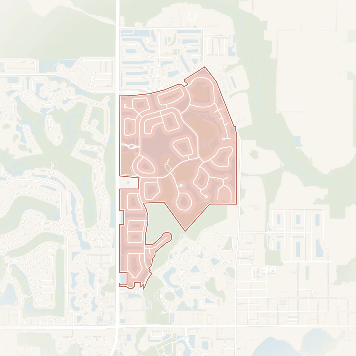 Map of Valencia Lakes
